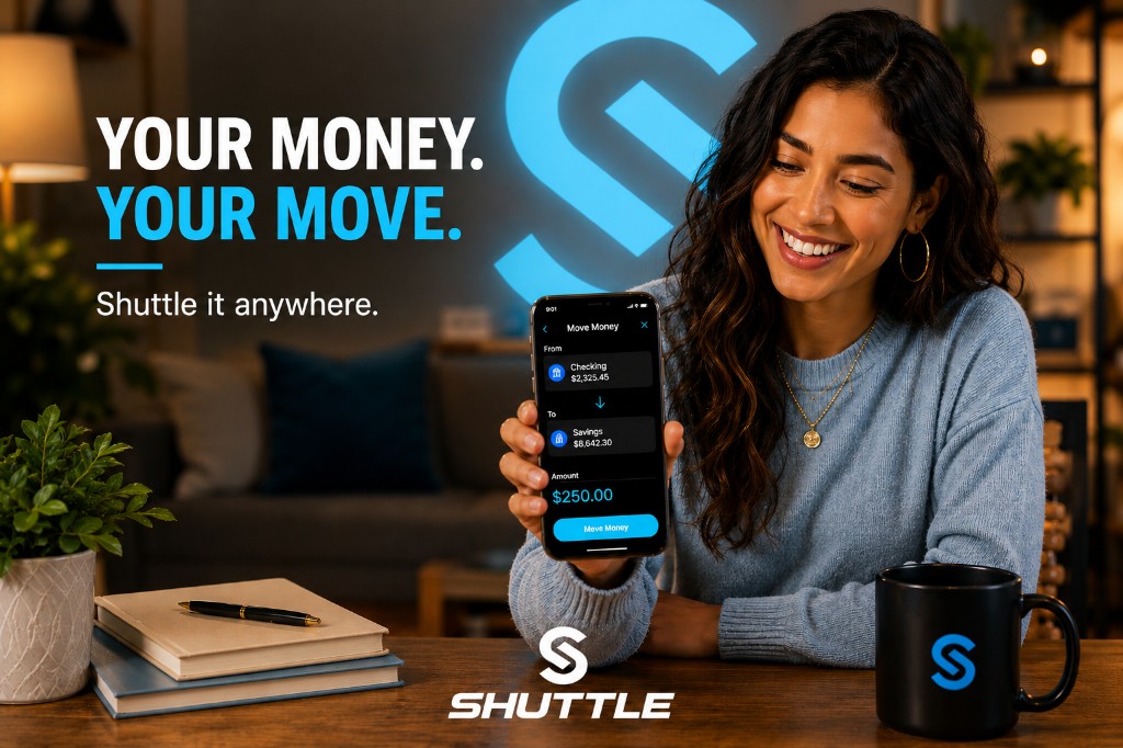 Move money from checking to savings — your money, your move, from one app.